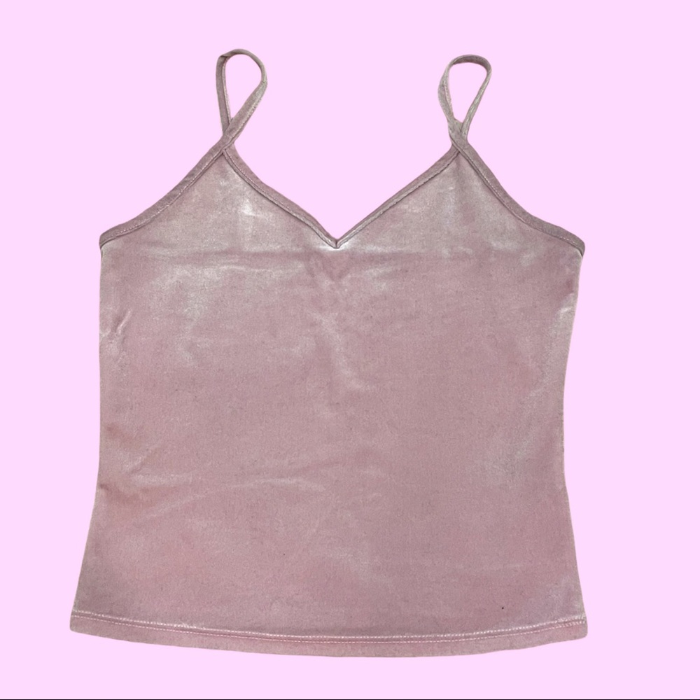 2/8$ (combine any 8$ tank tops for 2/8$) pink velvet tank top